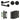 Frelan Hardware - Jedo Bloom Door Pack - 57mm Backset - Traditional Turn - 4" Hinge; #finish_black