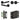 Frelan Hardware - Jedo Bloom Door Pack - 57mm Backset - Plain Turn - 3" Hinge; #finish_black