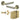 Frelan Hardware - Jedo Hex Door Pack - 44mm Backset - Latch - 4" Hinge; #finish_antique-brass