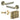 Frelan Hardware - Jedo Hex Door Pack - 44mm Backset - Latch - 3" Hinge; #finish_antique-brass