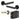 Frelan Hardware - Jedo Hex Door Pack - 57mm Backset - Latch - 3" Hinge; #finish_black