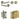Frelan Hardware - Jedo Hex Door Pack - 44mm Backset - Plain Turn - 4" Hinge; #finish_antique-brass