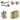 Frelan Hardware - Jedo Hex Door Pack - 44mm Backset - Traditional Turn - 4" Hinge; #finish_antique-brass