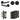 Frelan Hardware - Jedo Hex Door Pack - 44mm Backset - Traditional Turn - 4" Hinge; #finish_black