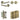 Frelan Hardware - Jedo Hex Door Pack - 44mm Backset - Plain Turn - 3" Hinge; #finish_antique-brass