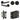Frelan Hardware - Jedo Hex Door Pack - 44mm Backset - Traditional Turn - 3" Hinge; #finish_black