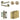 Frelan Hardware - Jedo Hex Door Pack - 57mm Backset - Traditional Turn - 4" Hinge; #finish_antique-brass