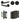 Frelan Hardware - Jedo Hex Door Pack - 57mm Backset - Traditional Turn - 4" Hinge; #finish_black