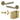 Frelan Hardware - Jedo Bari Door Pack - 44mm Backset - Latch - 4" Hinge; #finish_antique-brass