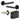 Frelan Hardware - Jedo Bari Door Pack - 44mm Backset - Latch - 3" Hinge; #finish_black
