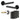 Frelan Hardware - Jedo Bari Door Pack - 57mm Backset - Latch - 4" Hinge; #finish_black