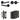 Frelan Hardware - Jedo Bari Door Pack - 44mm Backset - Plain Turn - 4" Hinge; #finish_black