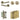 Frelan Hardware - Jedo Bari Door Pack - 44mm Backset - Traditional Turn - 4" Hinge; #finish_antique-brass