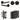 Frelan Hardware - Jedo Bari Door Pack - 44mm Backset - Traditional Turn - 4" Hinge; #finish_black