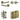 Frelan Hardware - Jedo Bari Door Pack - 44mm Backset - Knurled Turn - 3" Hinge; #finish_antique-brass