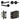 Frelan Hardware - Jedo Bari Door Pack - 44mm Backset - Plain Turn - 3" Hinge; #finish_black