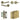 Frelan Hardware - Jedo Bari Door Pack - 57mm Backset - Knurled Turn - 4" Hinge; #finish_antique-brass
