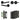 Frelan Hardware - Jedo Bari Door Pack - 57mm Backset - Plain Turn - 4" Hinge; #finish_black