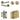 Frelan Hardware - Jedo Bari Door Pack - 57mm Backset - Traditional Turn - 4" Hinge; #finish_antique-brass