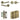 Frelan Hardware - Jedo Bari Door Pack - 57mm Backset - Knurled Turn - 3" Hinge; #finish_antique-brass