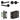 Frelan Hardware - Jedo Bari Door Pack - 57mm Backset - Knurled Turn - 3" Hinge; #finish_black