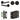 Frelan Hardware - Jedo Bari Door Pack - 57mm Backset - Traditional Turn - 3" Hinge; #finish_black