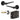 Frelan Hardware - Jedo Gio Door Pack - 57mm Backset - Latch - 3" Hinge; #finish_black