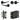 Frelan Hardware - Jedo Gio Door Pack - 44mm Backset - Plain Turn - 3" Hinge; #finish_black