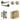 Frelan Hardware - Jedo Gio Door Pack - 57mm Backset - Traditional Turn - 4" Hinge; #finish_antique-brass