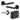 Frelan Hardware - Jedo Venice Door Pack - 44mm Backset - Latch - 3" Hinge; #finish_black