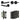 Frelan Hardware - Jedo Venice Door Pack - 44mm Backset - Plain Turn - 4" Hinge; #finish_black