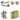 Frelan Hardware - Jedo Venice Door Pack - 44mm Backset - Traditional Turn - 4" Hinge; #finish_antique-brass