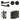 Frelan Hardware - Jedo Venice Door Pack - 44mm Backset - Traditional Turn - 4" Hinge; #finish_black