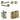 Frelan Hardware - Jedo Venice Door Pack - 44mm Backset - Plain Turn - 3" Hinge; #finish_antique-brass