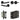 Frelan Hardware - Jedo Venice Door Pack - 44mm Backset - Plain Turn - 3" Hinge; #finish_black