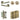 Frelan Hardware - Jedo Venice Door Pack - 44mm Backset - Traditional Turn - 3" Hinge; #finish_antique-brass