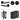Frelan Hardware - Jedo Venice Door Pack - 44mm Backset - Traditional Turn - 3" Hinge; #finish_black