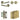 Frelan Hardware - Jedo Venice Door Pack - 57mm Backset - Plain Turn - 4" Hinge; #finish_antique-brass