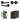 Frelan Hardware - Jedo Venice Door Pack - 57mm Backset - Plain Turn - 4" Hinge; #finish_black