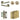 Frelan Hardware - Jedo Venice Door Pack - 57mm Backset - Traditional Turn - 4" Hinge; #finish_antique-brass