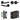 Frelan Hardware - Jedo Venice Door Pack - 57mm Backset - Plain Turn - 3" Hinge; #finish_black