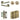 Frelan Hardware - Jedo Venice Door Pack - 57mm Backset - Traditional Turn - 3" Hinge; #finish_antique-brass