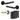 Frelan Hardware - Jedo Midtown Door Pack - 57mm Backset - Latch - 4" Hinge; #finish_black