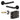 Frelan Hardware - Jedo Midtown Door Pack - 57mm Backset - Latch - 3" Hinge; #finish_black