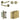 Frelan Hardware - Jedo Midtown Door Pack - 44mm Backset - Plain Turn - 4" Hinge; #finish_antique-brass