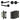 Frelan Hardware - Jedo Midtown Door Pack - 44mm Backset - Plain Turn - 4" Hinge; #finish_black