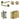 Frelan Hardware - Jedo Midtown Door Pack - 44mm Backset - Traditional Turn - 4" Hinge; #finish_antique-brass