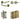 Frelan Hardware - Jedo Midtown Door Pack - 44mm Backset - Knurled Turn - 3" Hinge; #finish_antique-brass