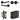 Frelan Hardware - Jedo Midtown Door Pack - 44mm Backset - Plain Turn - 3" Hinge; #finish_black