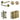 Frelan Hardware - Jedo Midtown Door Pack - 44mm Backset - Traditional Turn - 3" Hinge; #finish_antique-brass